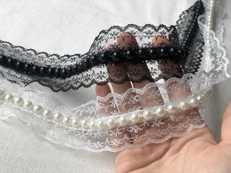 1 м Последние бисером кружева ткани 7 см гипюр отделка тюль ленты фурнитура для