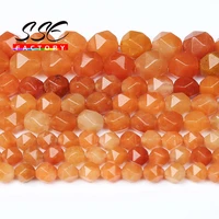natural red aventurine beads faceted stone loose spacer beads 6 8 10mm pick size for jewelry making diy bracelet accessories 15