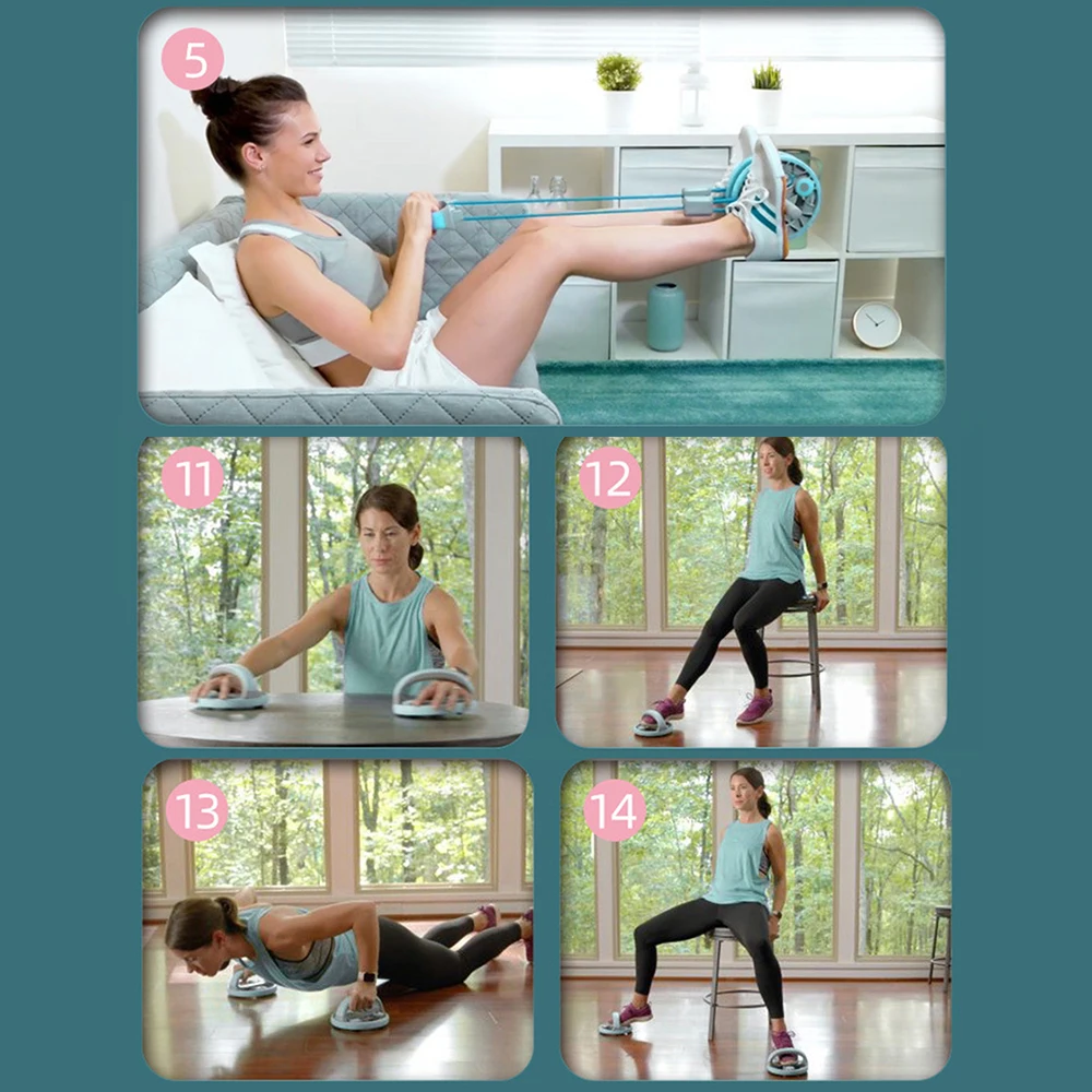 

Multifunction Abdominal Roller Muscle Trainer For Fitness PP Core Workout Home Gym Rebound Abdominal Trainer Fitness Equipment