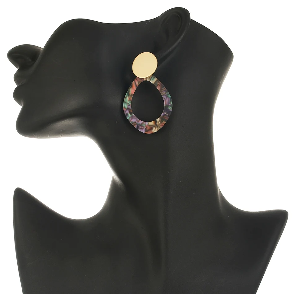 Match-Right Trendy Earrings for Women Statement/Acrylic/Geometric/Gold/Drop Earring Jewelry oorbellen brincos SP599 | Украшения и