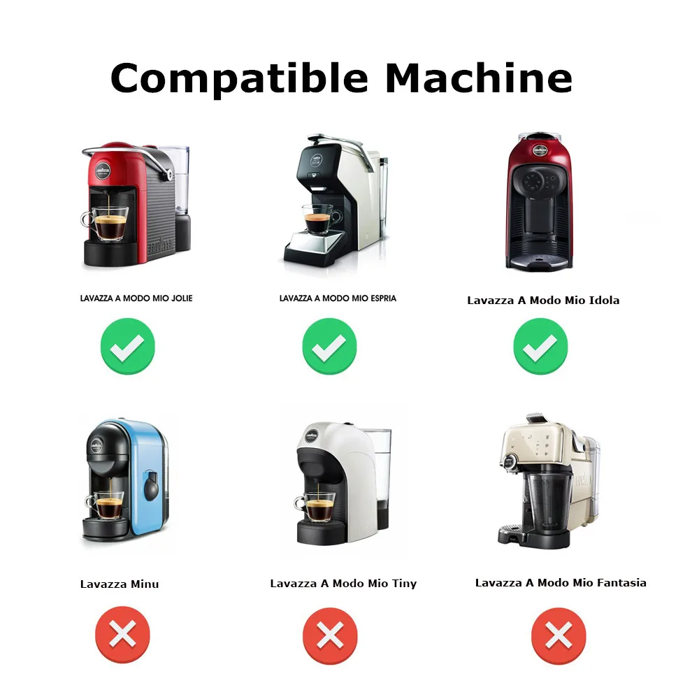 For Lavazza A Modo Mio Jolie& ESPRIA Stainless Steel Reusable Coffee Capsule Pod Filters For Lavazza a Modo Mio Machine