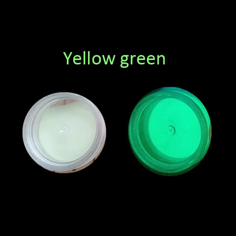 Yellow Green Краска для слаймов 6 г порошок пигмент ногтей-блеск светится в темноте игрушки флуоресцентный слизь наполнитель порошок краска DIY блеск неоновый фосфорный пигмент - Цвет: Yellow Green