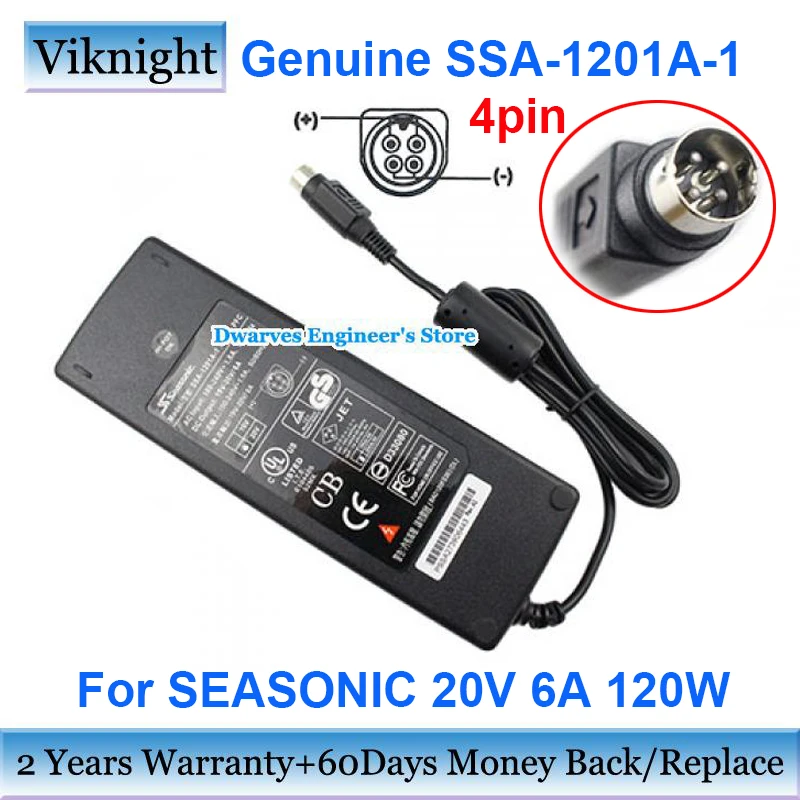 

Оригинальное SSA-1201A-1 19V - 20V 6A 120W зарядное устройство для Seasonic Power Supply 4PIN