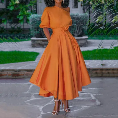 

High Street Fashion Women Dresses Free Shipping Ladies Dresses Summer 2021 Hot Recommend Style A-Line Elegant Work Wear