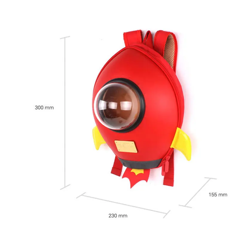 Детский Школьный рюкзак, мини школьные сумки, 3D мультяшная ракета, милая сумка на плечо для маленькой девочки, школьные сумки для малышей, подарок для мальчика