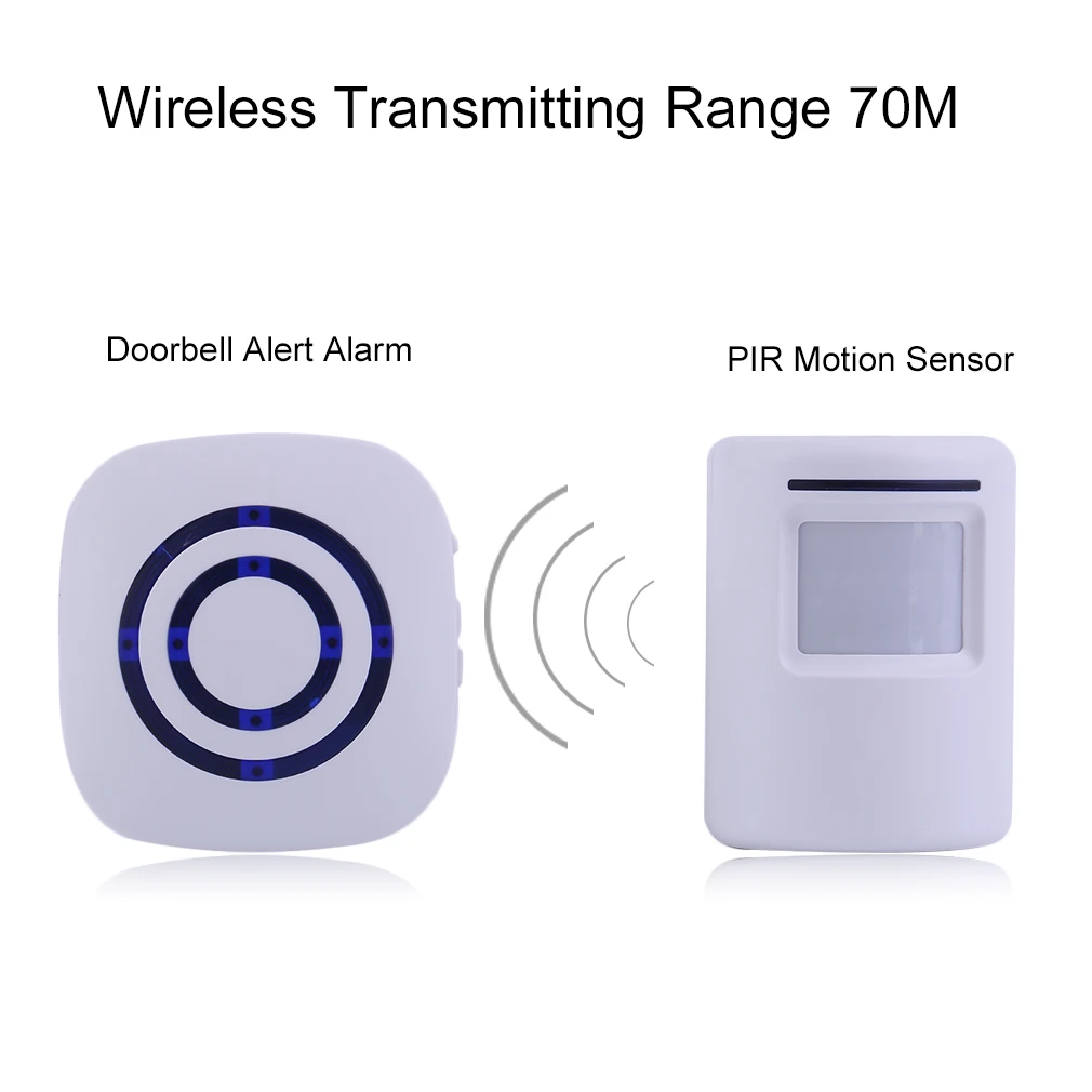 

Wireless Digital Doorbell with PIR Sensor Infrared Induction Alarm Door Bell G10