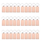 30 шт. пустой прямоугольные деревянные брелок поделки из дерева, брелки для ключей брелки может выгравировать подарки сделай сам