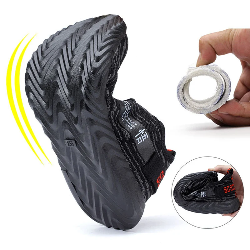 2020 Мужская Рабочая безопасная обувь дышащая уличная мужская со стальным носком с