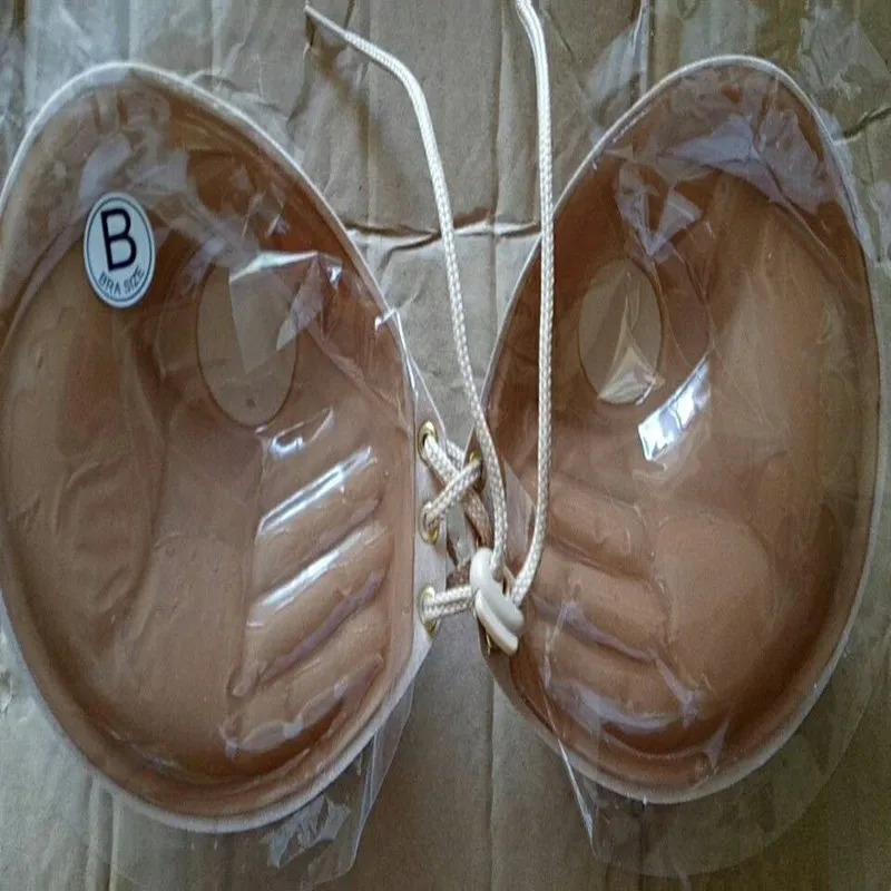 free shipping Silicone Bra Hand Shape Strapless Backless Push Up Stick Invisible Intimates For Wedding Party Dress