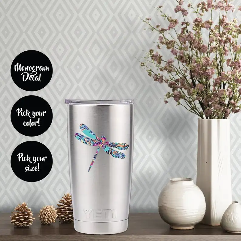 

Dragonfly Monogram Decal