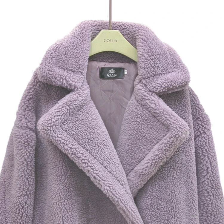 new women fashion faxu fur coat long coat oversized design warm protected