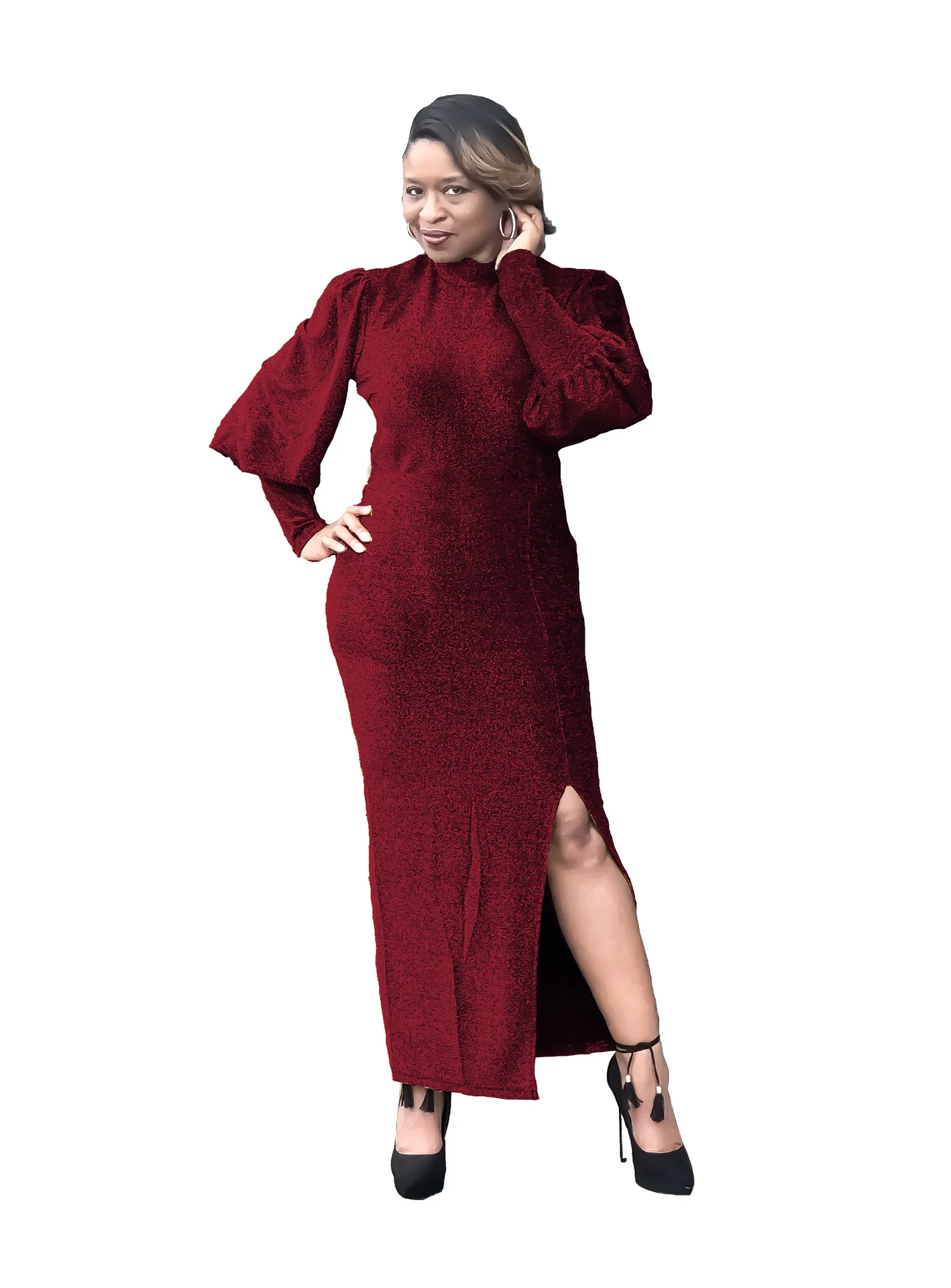 2019 Новое поступление элегантное осеннее модное Стильное женское длинное платье