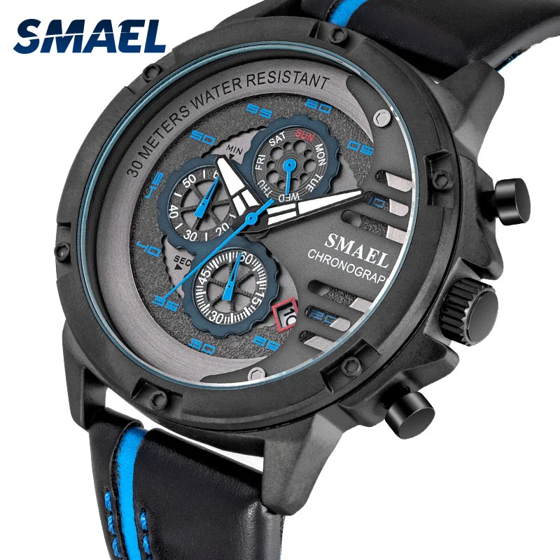 

High quality modernist style fashion wrist watches Alloy CaseSL-9060 Leather strap watch Quartz Business Wristwatch reloj hombre