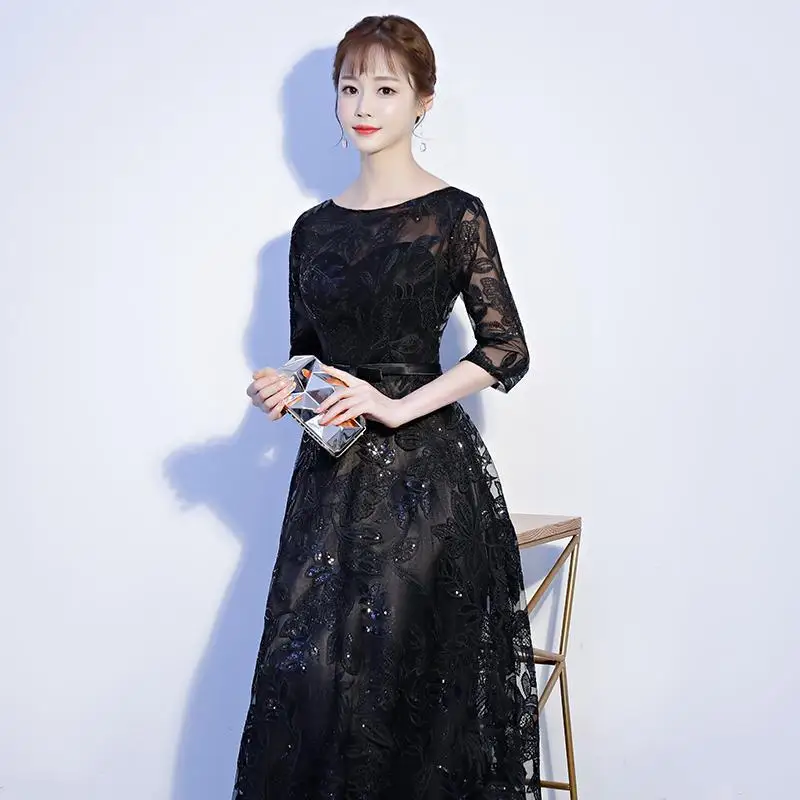 

Платье свадебное вечернее для подружки невесты, милое банкетное плиссированное платье с блестящими аппликациями, элегантная юбка средней ...