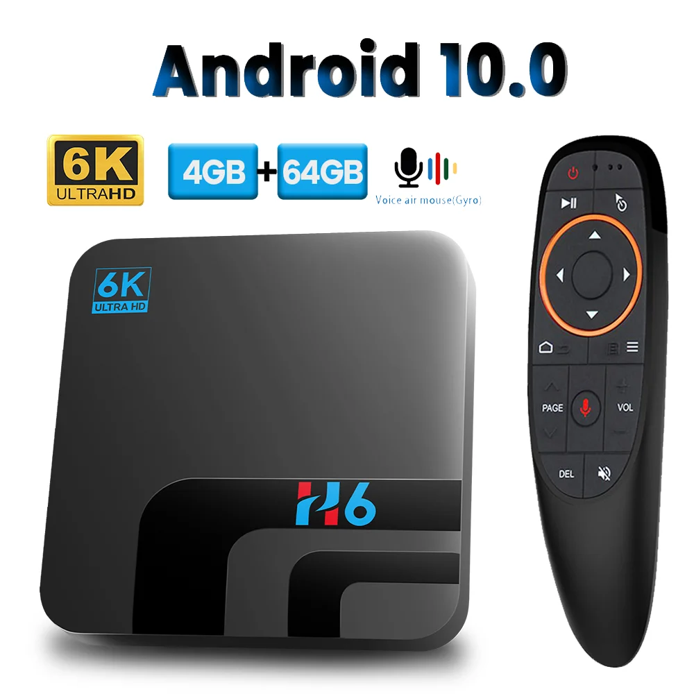 ТВ-приставка HONGTOP android 10 4 ГБ 64 2 4G и 5G Wi-Fi 6k HD медиаплеер голосовой помощник |