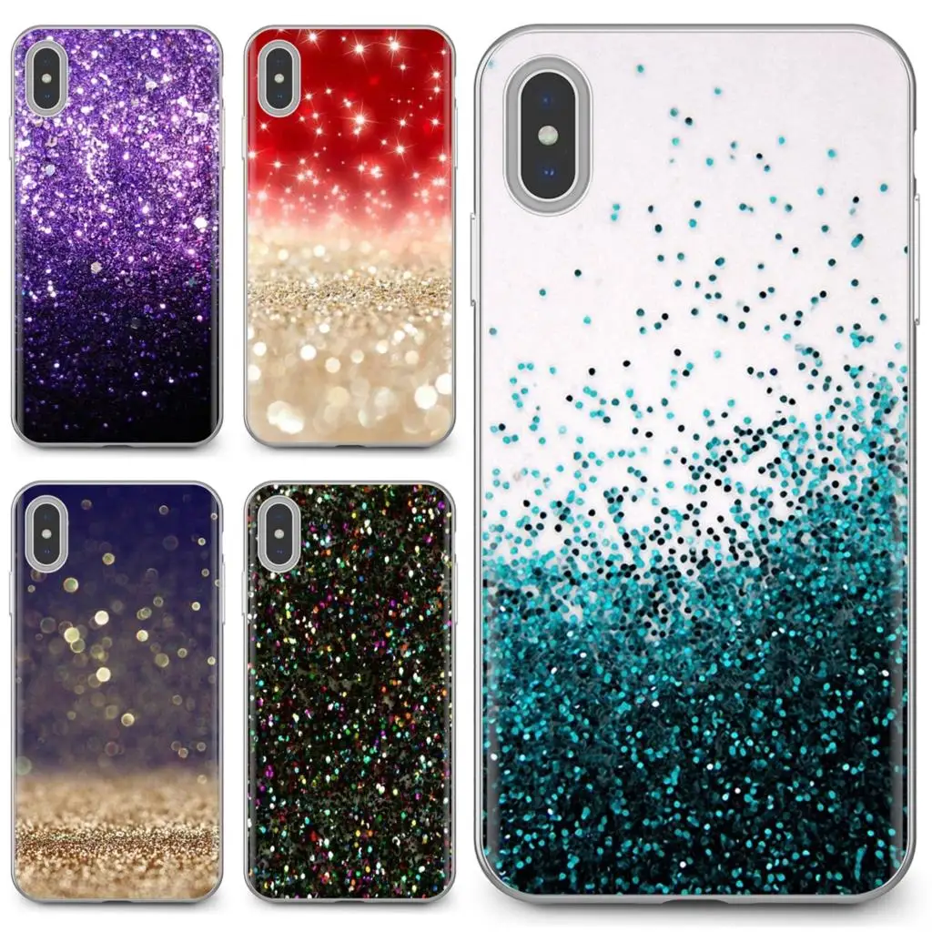 Недорогой силиконовый чехол для телефона Kawaii Gold Confetti Dots Samsung Galaxy S6 S10E S10 Edge Lite Plus Core
