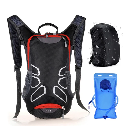 Black Water Bag NEWBOLER 15L велосипедная сумка MTB велосипедный рюкзак для верховой езды гидратация рюкзак для уличного спорта водонепроницаемая сумка Велоспорт рюкзак с дождевой крышкой - Цвет: Black Water Bag