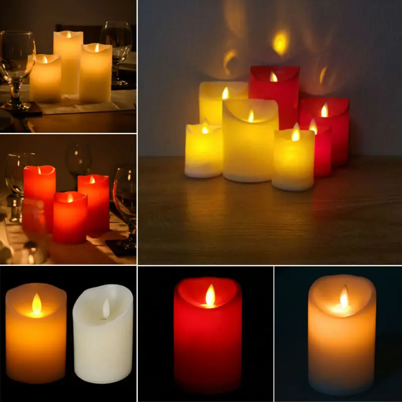 

Beautiful Romantic Electronic LED Candle Party Flameless Flickering Tea Light