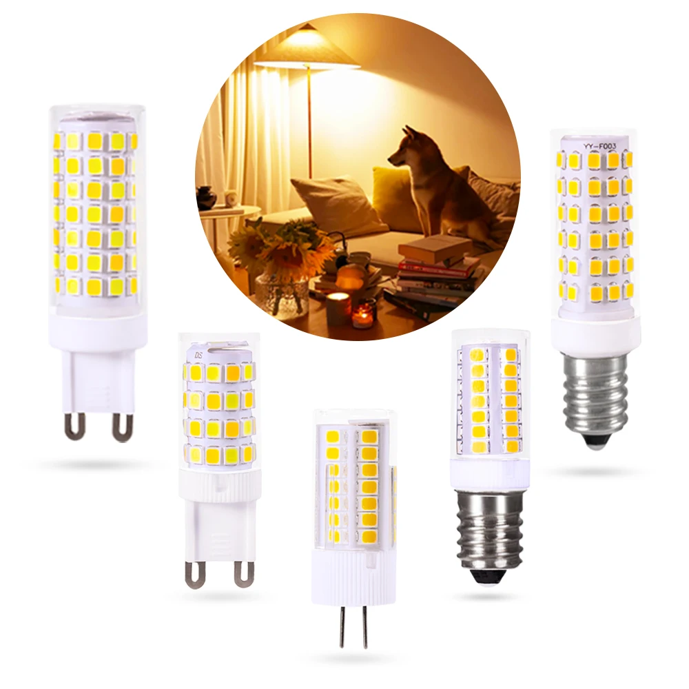

G4 G9 E14 LED Corn Light 3W 5W 7W Bulb AC 220V Night Light COB Spotlight Chandelier Replacement Halogen Light Cold Warm White