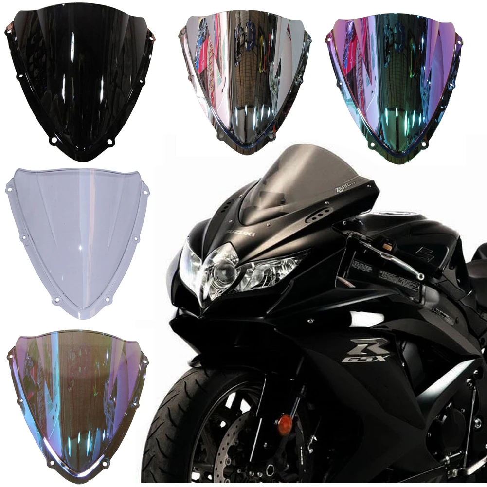 

ALLGT Smoke Tinted Windscreen Windshield For Suzuki GSXR 600 750 08 09 K8 Black 2008 2009
