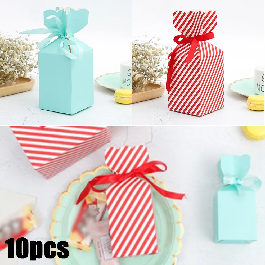 

10pcs Creative Fishtail Wedding Candy Box Favor Sweet Gift Bags Candy Box Baby Shower Birthday Party Packaging Supplies