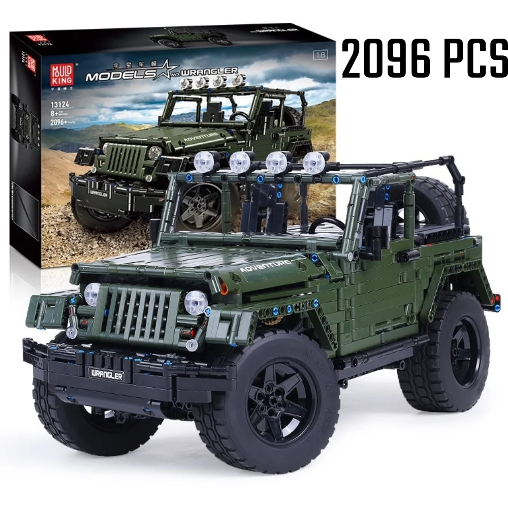 

MOULD KING High-Tech Building Block RC Jeeps Adventure Off-road Vehicle Model Bricks Kids Educational MOC Toys Xmas Gifts