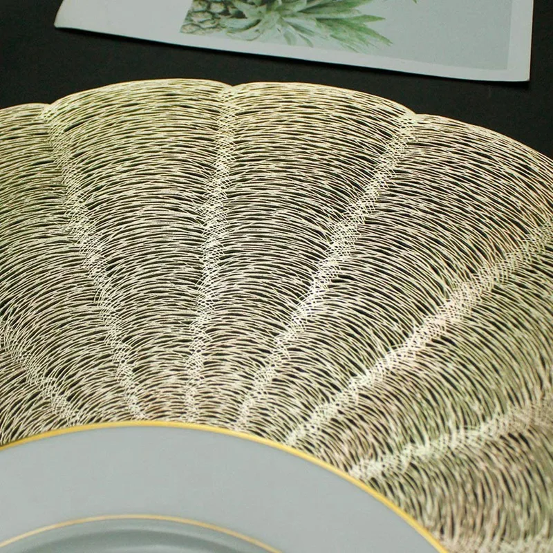 Круглый Настольный коврик скандинавский нескользящий для обеденного стола с