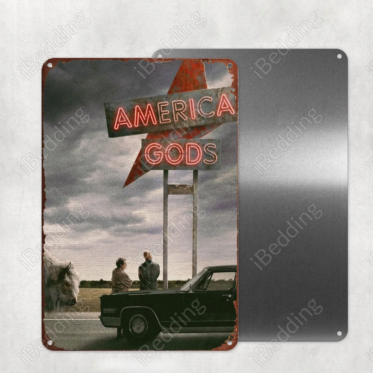

Американские боги 20x3 0 см винтажные металлические знаки номерные знаки Ретро табличка железная Живопись Домашний Декор