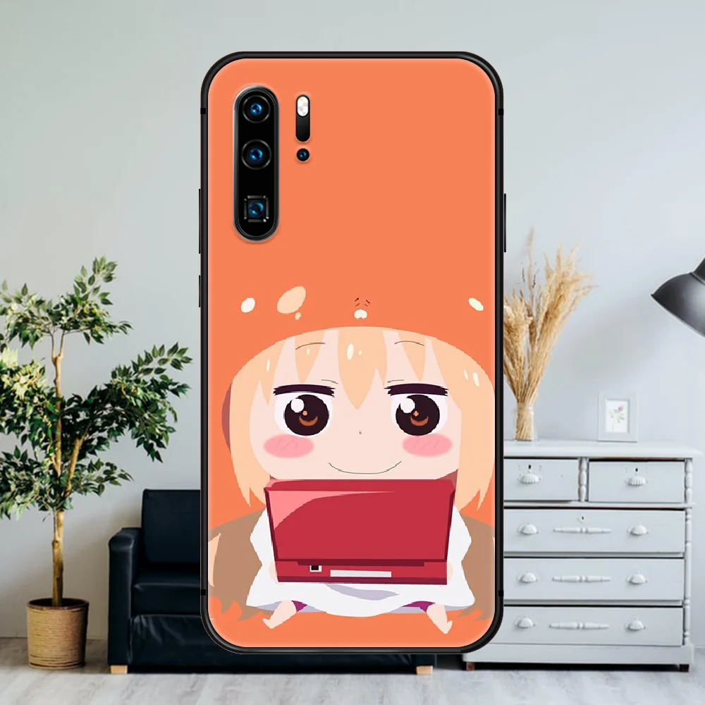 

Doma Umaru chan Anime Cute Kawaii Phone Case For Huawei P Mate Smart 10 20 30 40 Lite Z 2019 Pro black Cover Fashion Hoesjes