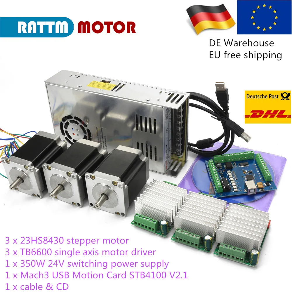 USB MACH3 3 оси Φ Nema23 шаговый двигатель 76 мм &amp TB6600 Mach3 карта движения STB4100 V2.1 |