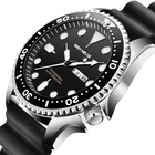 Часы мужские кварцевые с резиновым ремешком, водонепроницаемые, со светящимися стрелками