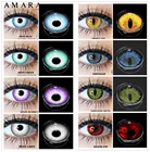 Цветные контактные линзы AMARA для глаз 2 шт. Аниме Косплей цветные линзы ed синие сумасшедшие линзы для Хэллоуина контактные линзы Красота Макияж