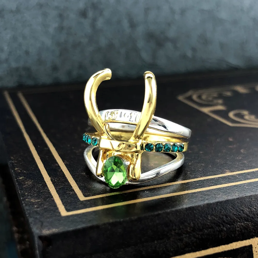 2021 модное кольцо Loki мужское 3 шт./компл. Косплей Персонаж из фильма