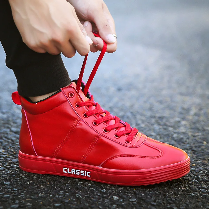 Кроссовки мужские для танцев в стиле хип-хоп мягкая кожа высокие дышащие