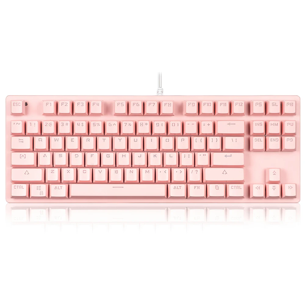 

Mechanical Keyboard Blue Switch USB Wired 87 Keys Backlit Gaming Keyboards Conflict Free for Tablet Desktop Game office