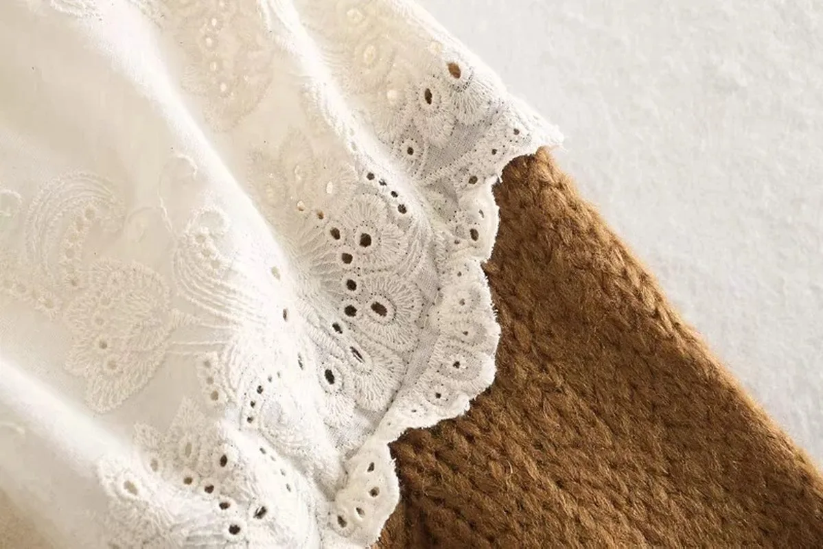 Зимняя женская одежда новый стиль 2019 небольшой аромат вышивка Вязанный свитер