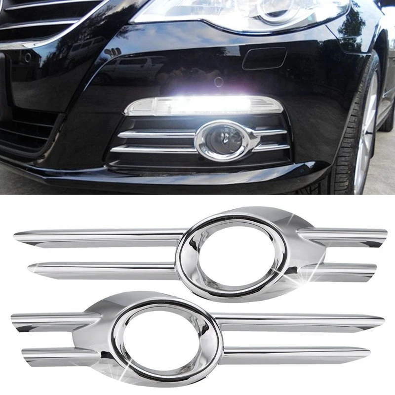 Хромированный передний правый левый бампер противотуманная светильник крышка