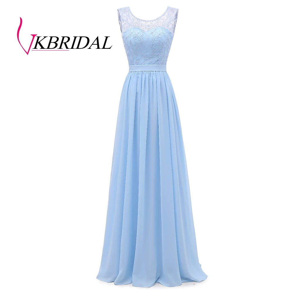 Женское шифоновое платье Vkbridal длинное для невесты с бисером выпускного вечера 2019