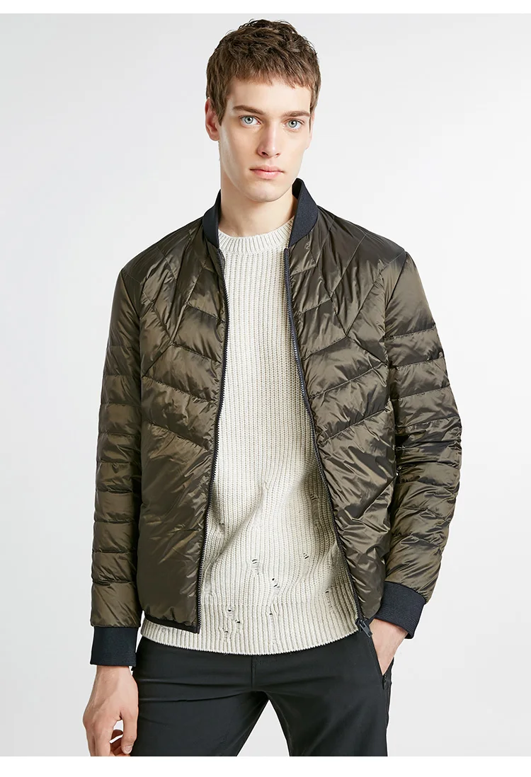 JackJones Мужская зимняя бейсбольная куртка с воротником с тепловым пухом | 218412510