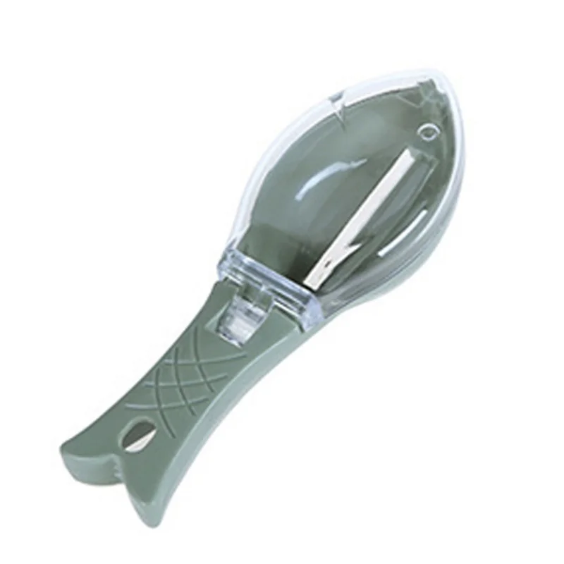 

1Pc Portable Plastic Manual Fish Scale Scraper with Cover