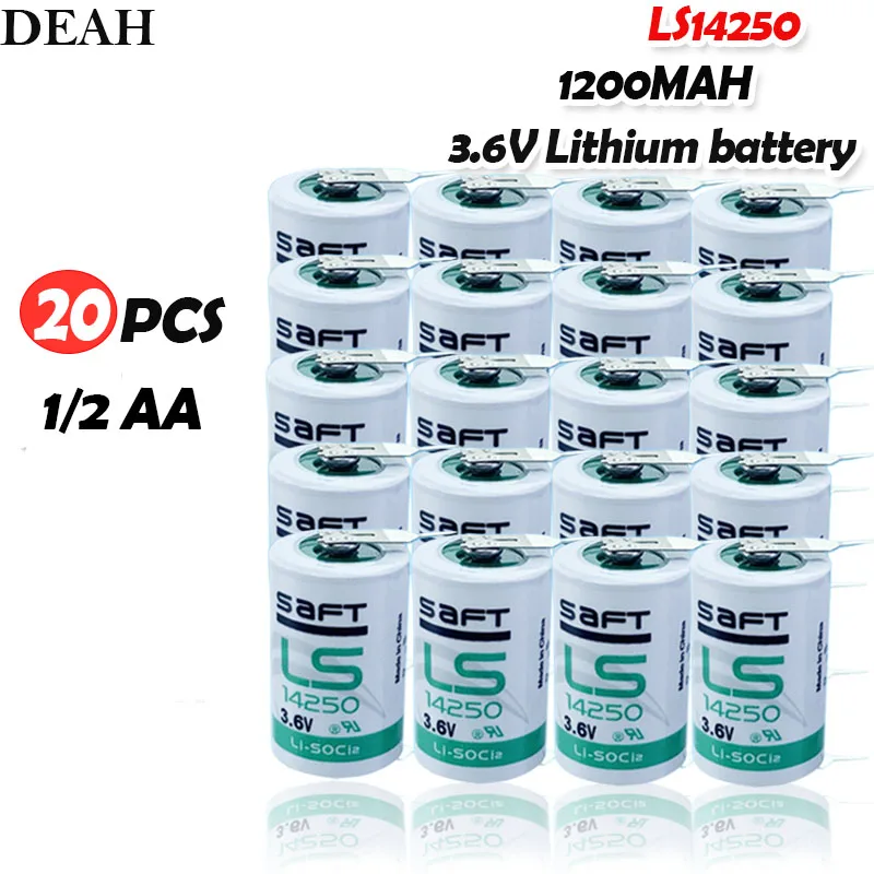 20 шт./лот новый оригинальный SAFT LS 14250 LS14250 3 6 V 1/2 AA 1/2AA Первичная батарея ПЛК