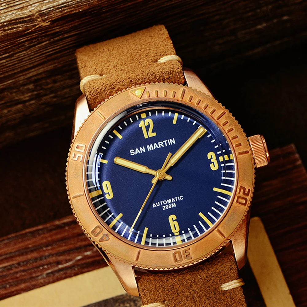 Часы наручные San Martin мужские с автоподзаводом водостойкие сапфировое стекло 200