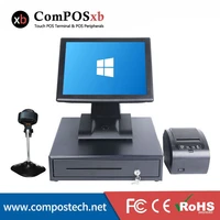 pos terminal 15 inch touch screen all in the cash register cheap pos system black point of sales system