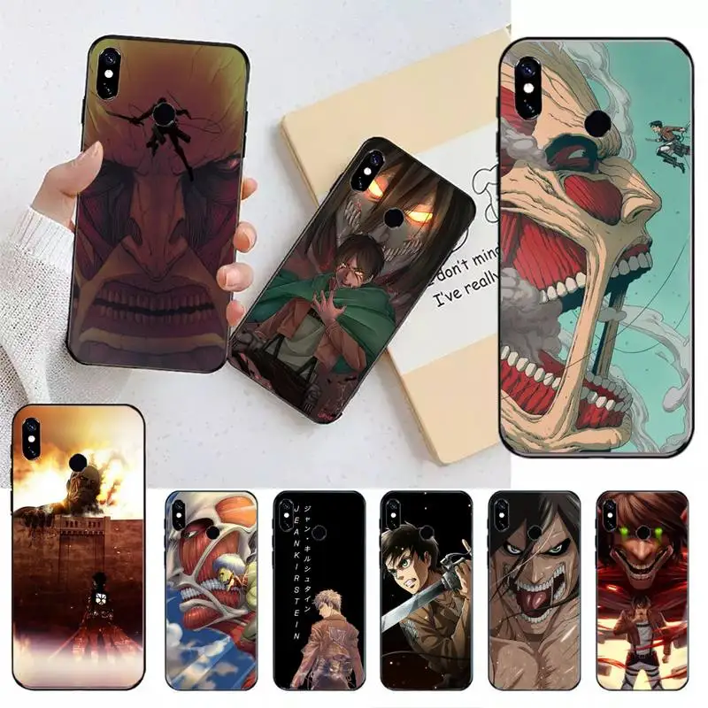 

Japan anime attack on titan Phone Case For Xiaomi Redmi note 7 8 9 11 t s 10 A pro lite funda shell coque cover