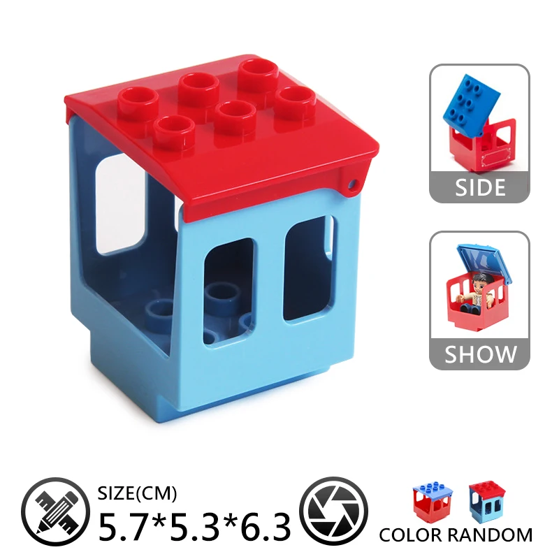 

Vehicle Track Sets Bricks Railway Rail Building Blocks Trailer Track Accessory Car Gift DIY Child Toys Compatible Big Size Brick