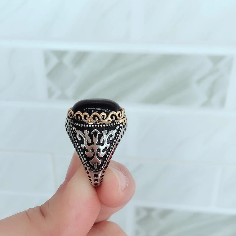 Овальный черный камень для мужчин и женщин искусственная кожа вечерние