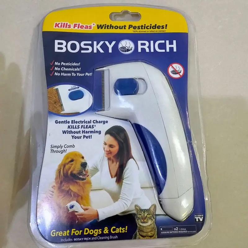 Dog Electric Terminator Brush Anti Removal Kill Lice Cleaner Electric Head Pet Fleas Electronic Lice Comb for PET Dog CAT
