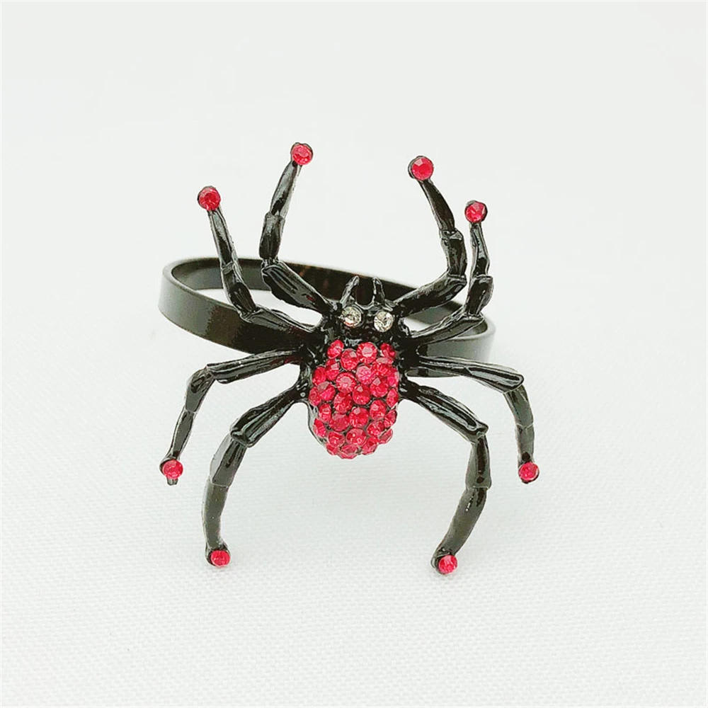 12 шт./кольцо для салфеток в виде паука на Хэллоуин украшение стола аксессуары