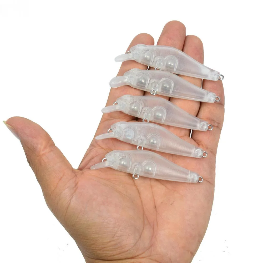 

69MM 5.6G Unpainted Sinking Crank Minnow Bait Fishing Lures For Trout Bass Perch In Ocean Lakes River With 3D Eyes Sharp Hooks