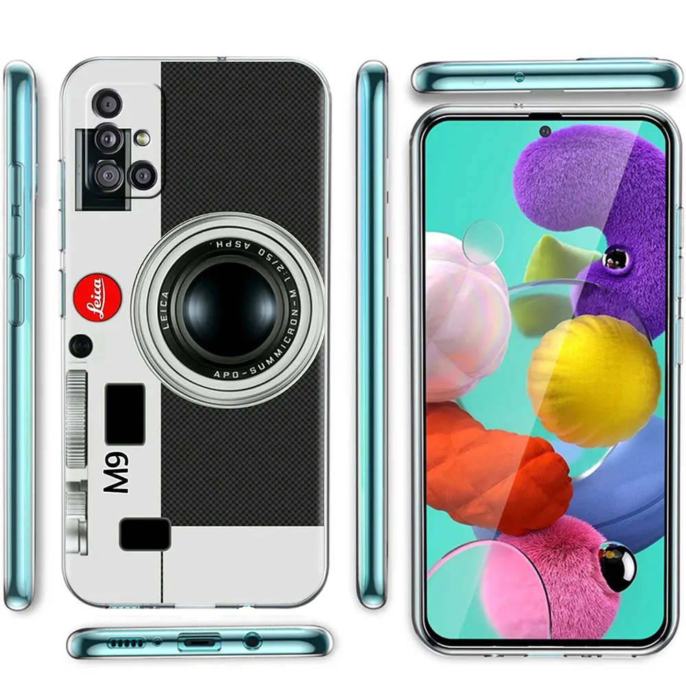 Retro Camera Circuit Board Case For Samsung Galaxy A51 A21s A52 A71 A12 A31 A41 A32 A02s M31 A11 A72 M51 Transparent Phone Cover